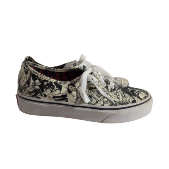 Vans Marvel Superheroes Women Black White Sneakers Men's 3.5 Women's 5 Comics - Picture 3 of 9
